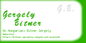 gergely bitner business card